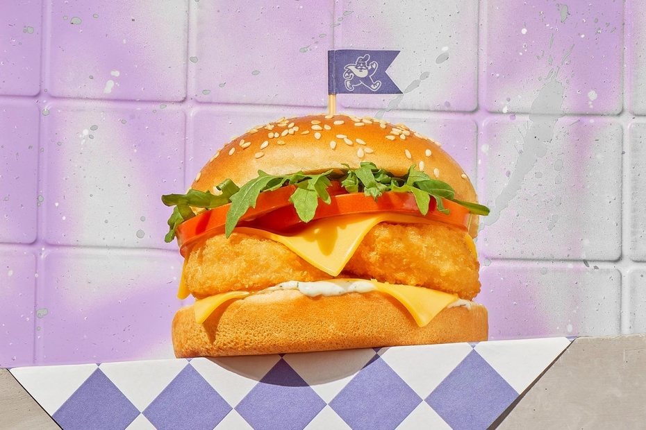 Бургер Хрустящая креветка-сыр - Достаевский