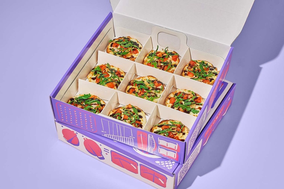 Бокс Мини-пицца с креветками и сливочным соусом - Достаевский