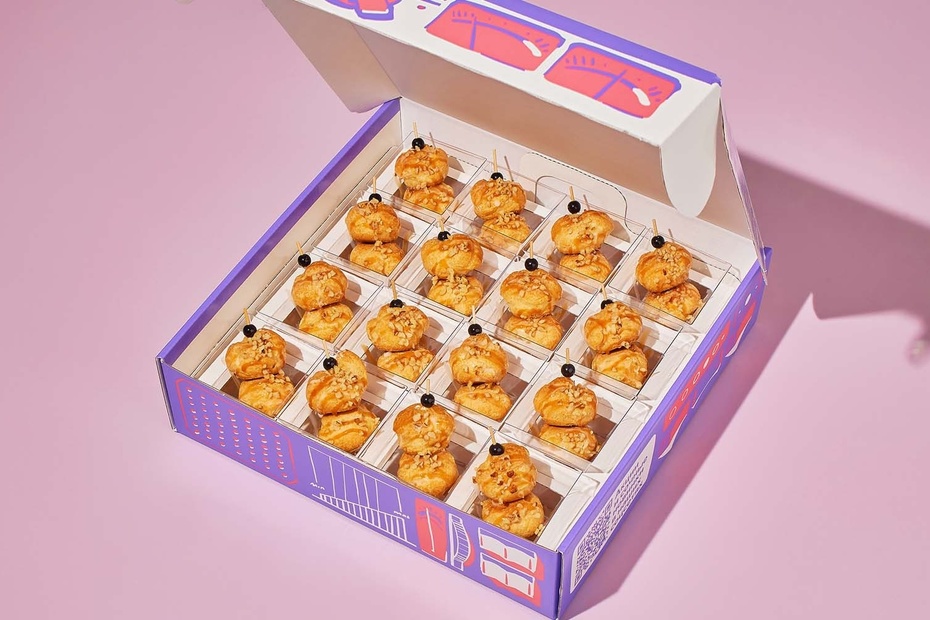 Бокс Профитроли со взбитыми сливками - Достаевский