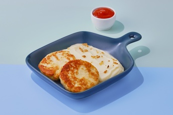 Домашние котлетки из курицы с картофельным пюре