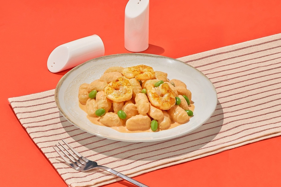 Ньокки с креветками в пряном соусе - Достаевский