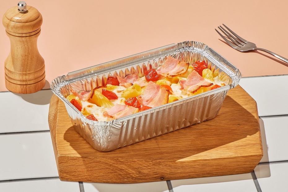 Паста из печи с беконом и сливочным соусом - Достаевский