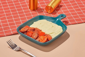 Рагу с томатами и нежным пюре