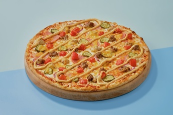 Пицца «Чизбургер» на тонком тесте 30 см