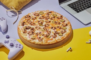 Пицца «Грибная» на тонком тесте 30 см