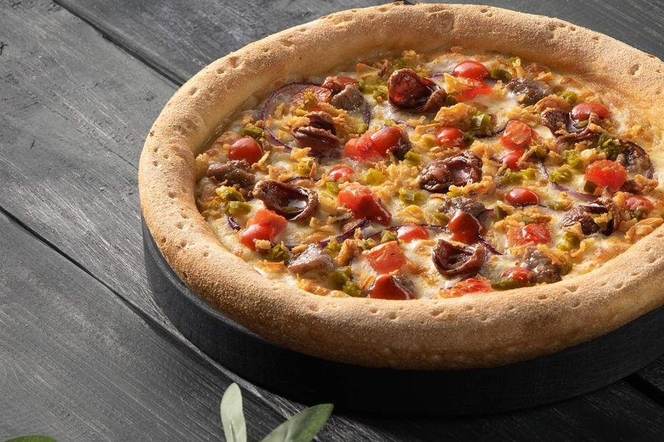 Пицца «Мясная острая» 24 см Пицца «Мясная острая» 24 см - Достаевский