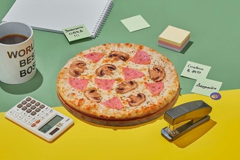 Пицца «Ветчина и грибы» 24 см