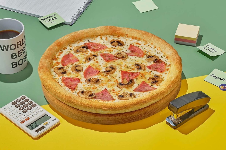 Пицца «Ветчина и грибы» 30 см - Достаевский