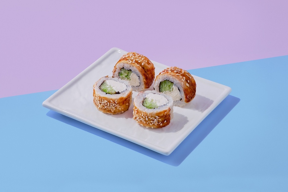 Ролл «Филадельфия с угрем» 1/2 Ролл «Филадельфия с угрем» 1/2 - Достаевский