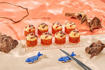 Запеченный «Шичими-ролл» с креветкой