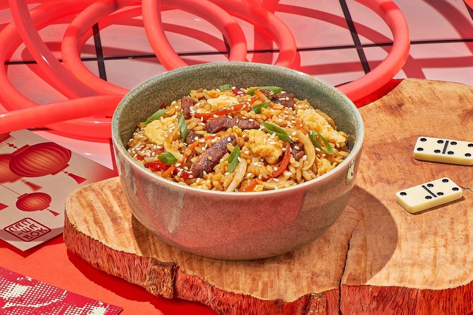 Рис с говядиной и яйцом - Достаевский