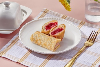 Блинчики с малиной